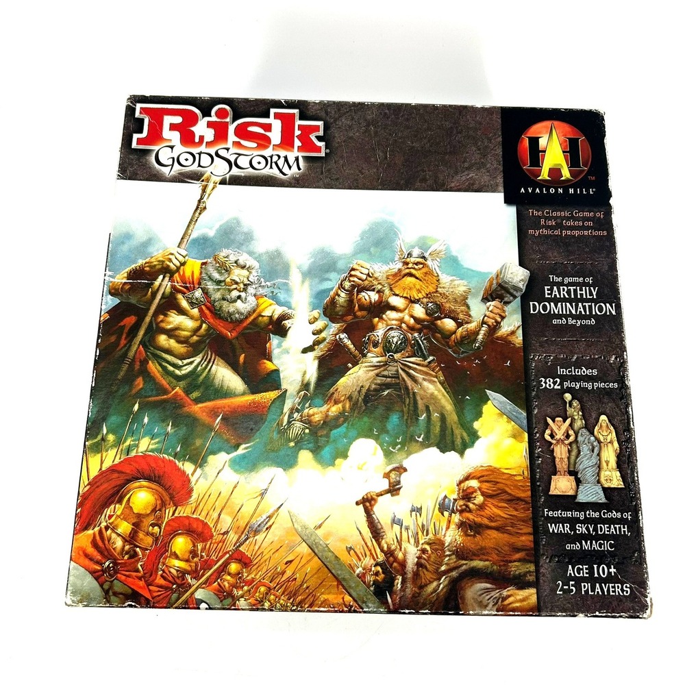 Avalon Hill Risk Godstorm Board Game 2004 Earthly Domination Mythology Complete